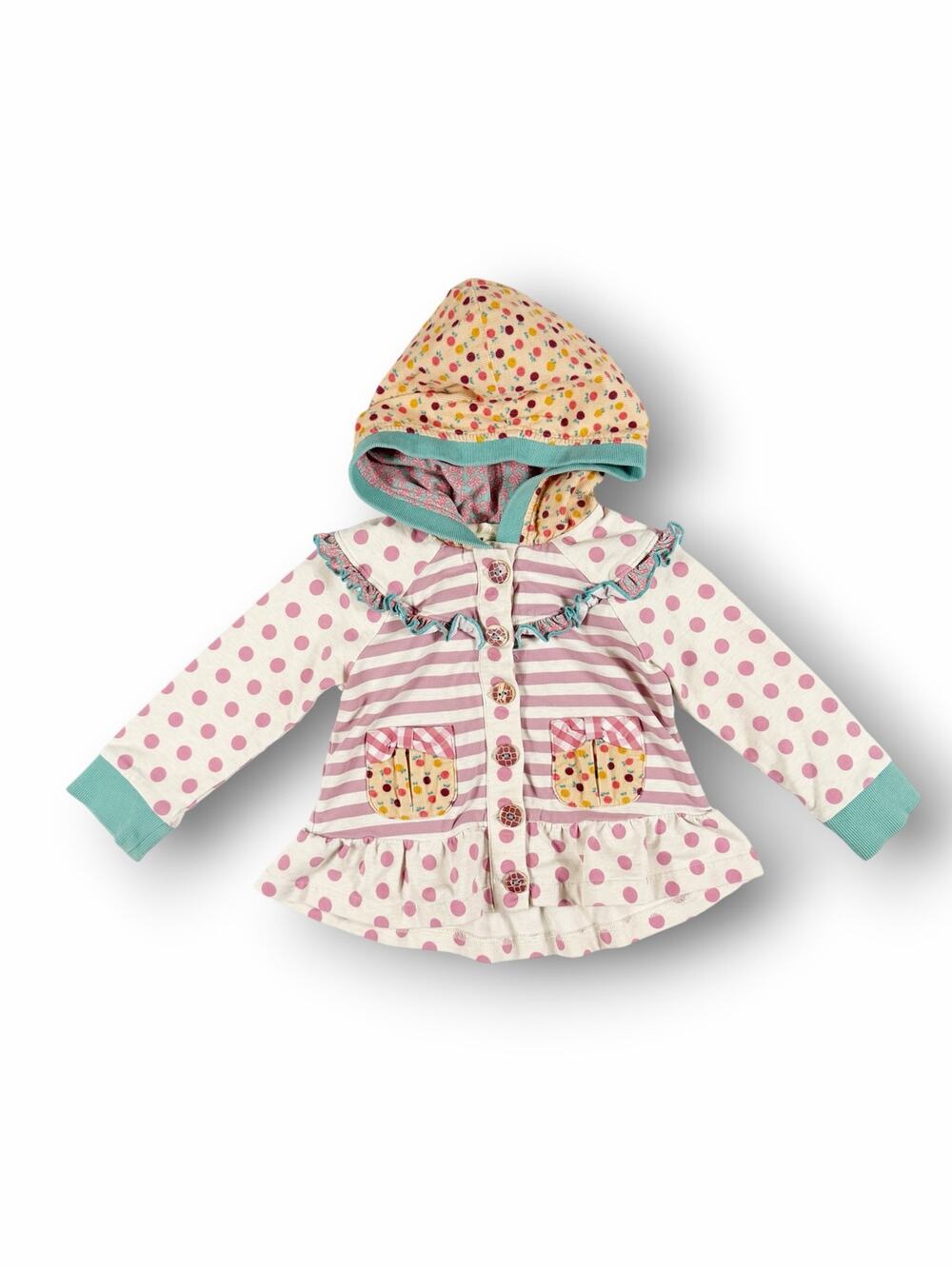 Matilda Jane Twinkle Twinkle Hoodie Jacket Ruffle Polka Dot 18-24 Months